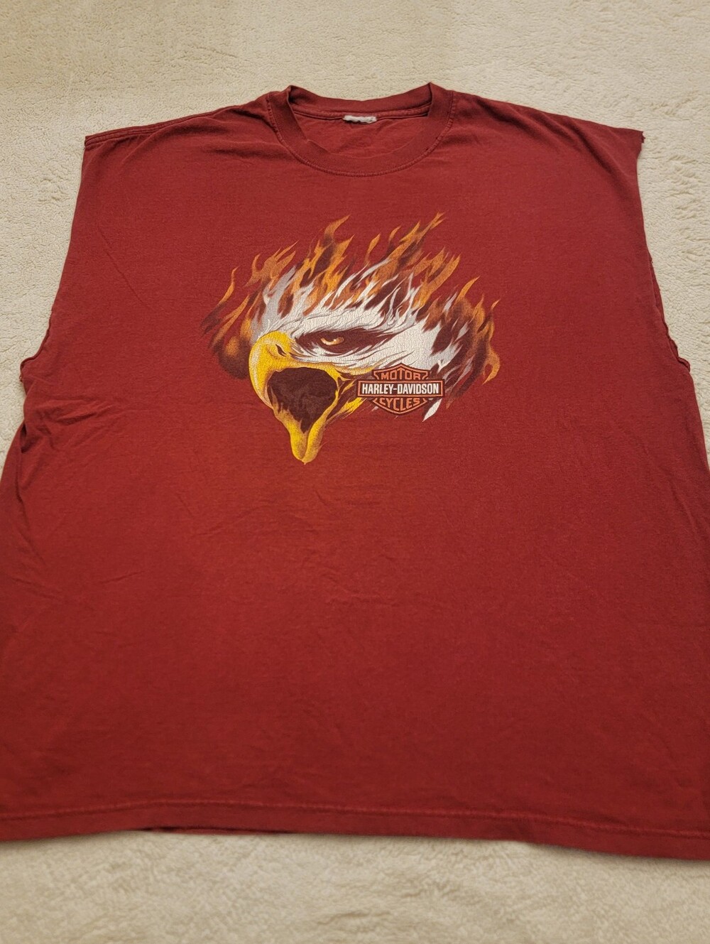 Vintage Y2K Harley-Davidson "Screaming Eagle" Thrashed Sleeveless Tee - Men's XL